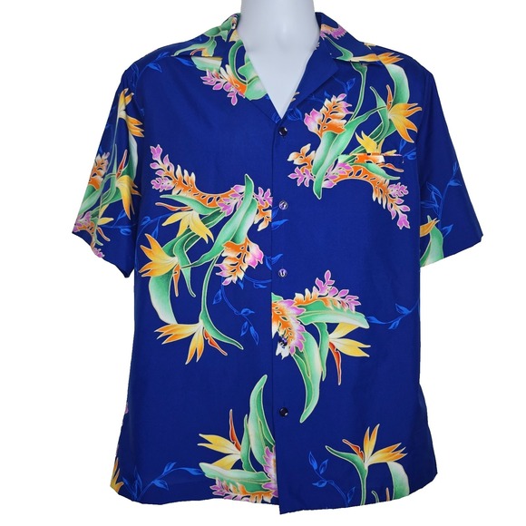 Hilo Hattie Other - Vintage 70s 80s Hilo Hattie Mens Shirt Large Polyester Hawaiian Button Paradise